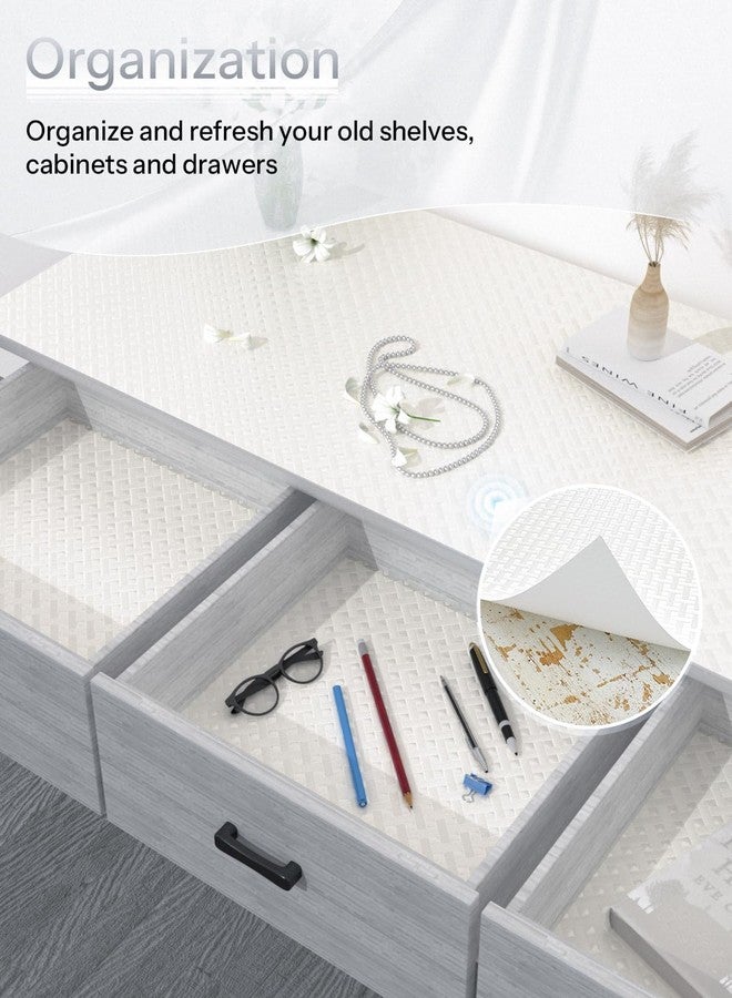 GTJ Shelf and Drawer Liner for Kitchen Cabinet, Non-Adhesive 12in x 240in Waterproof Contact Paper Refrigerator Liners Thickened Durable EVA Material Non Slip Mat for Dresser Cupboard Pantry Protector - Image 4